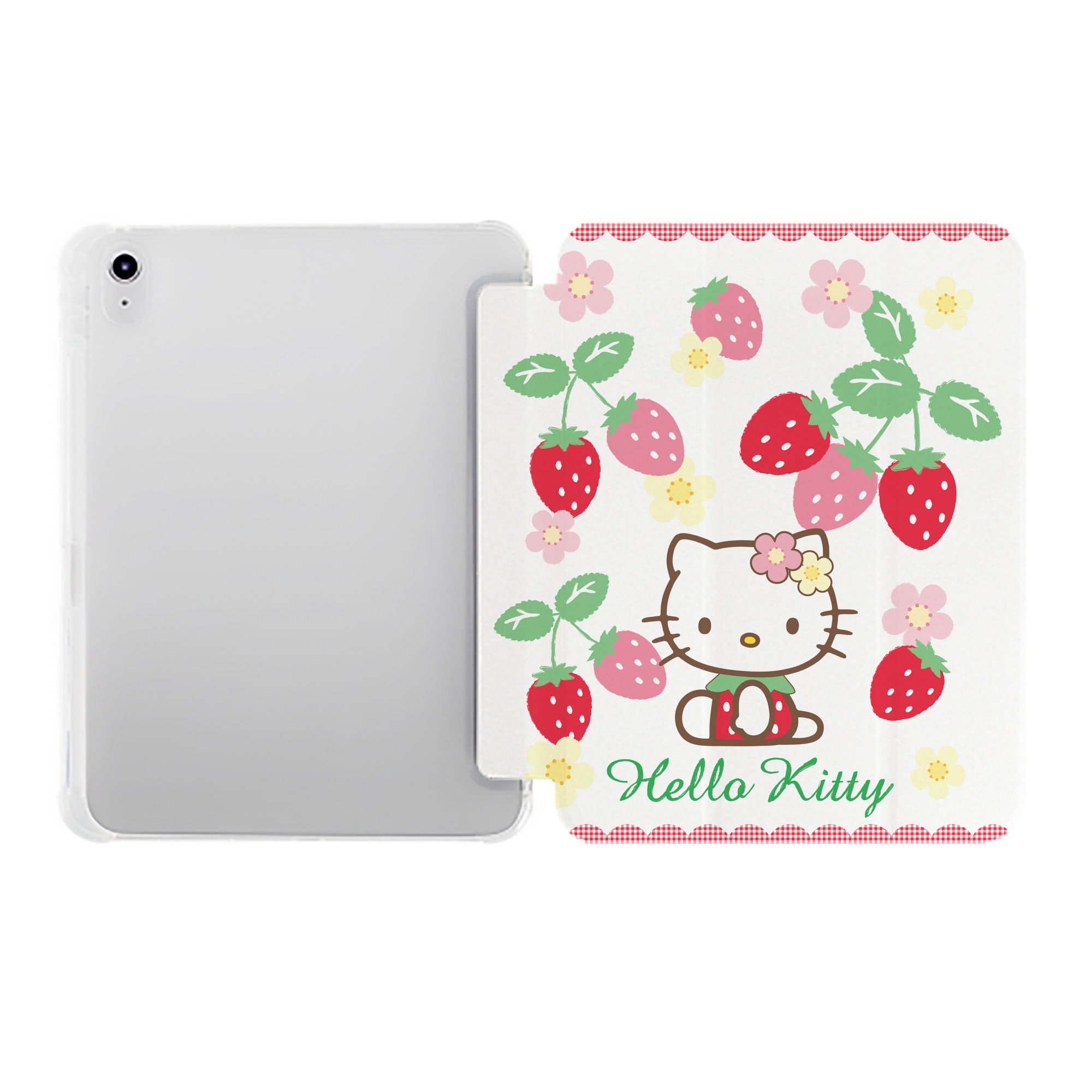 （画像用） Hello Kitty ハローキティ IPad ケース ペン収納付き 三つ折りスタンド PUレザー×シリコン 対応機種9.5/10.5/10.9インチ